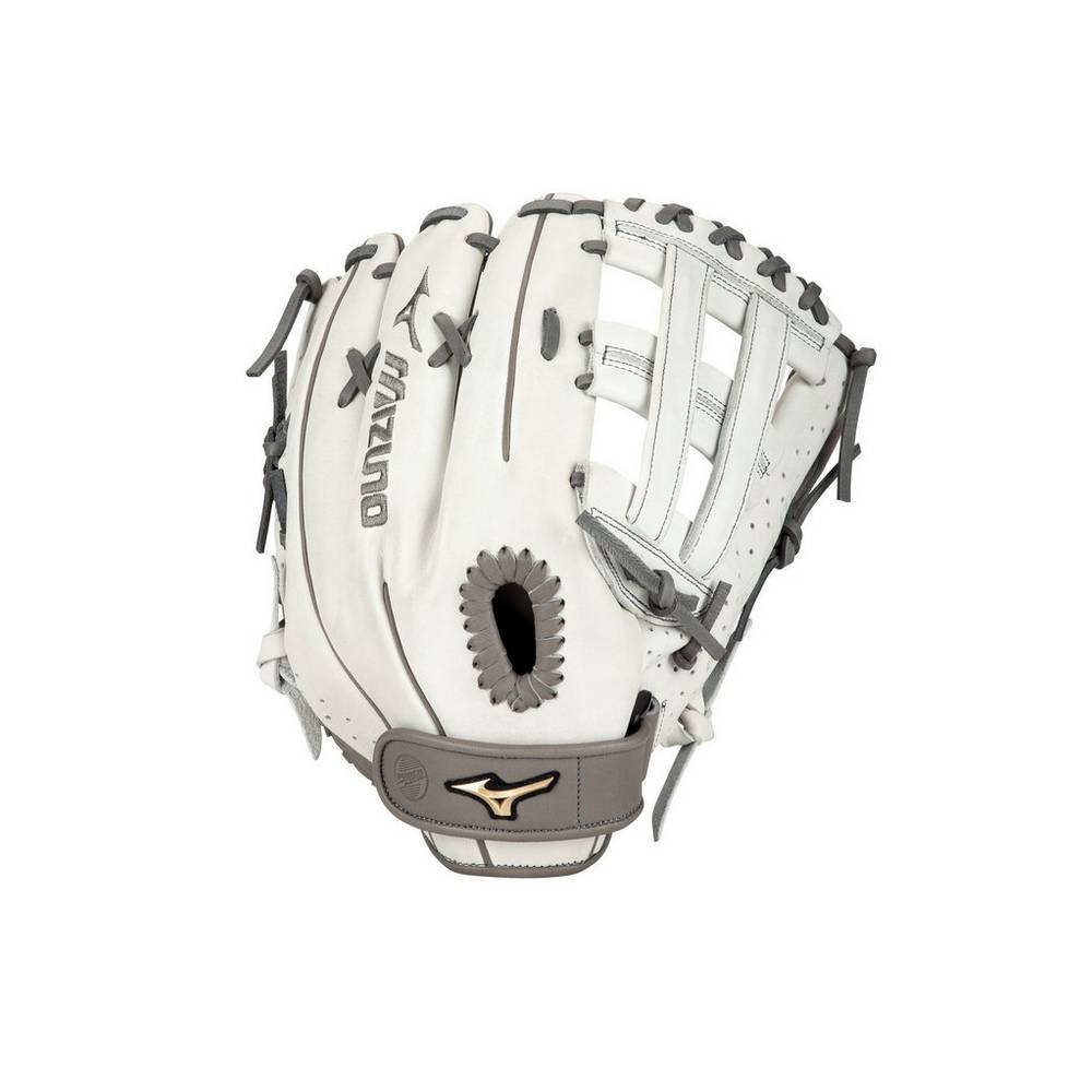 Damske Rukavice Mizuno Prime Elite Outfield Fastpitch 13" Softball Biele/Siva Vypredaj BUXQ93478